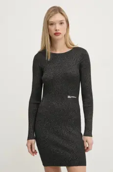 Karl Lagerfeld Jeans rochie culoarea negru, mini, mulata, A1W13011 imagine