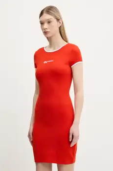 Karl Lagerfeld Jeans rochie culoarea portocaliu, mini, mulata, A2W13051 imagine