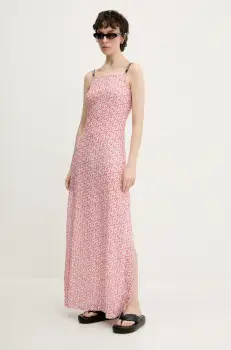 Karl Lagerfeld Jeans rochie culoarea roz, maxi, evazati, A2W13029 imagine