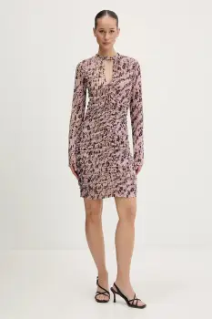 Karl Lagerfeld Jeans rochie culoarea roz, mini, mulata, B1W13046 imagine