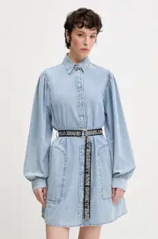 Karl Lagerfeld Jeans rochie din bumbac mini, drept, A2W13022 imagine