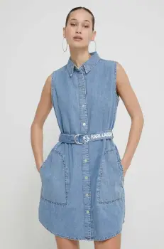 Karl Lagerfeld Jeans rochie jeans mini, drept imagine