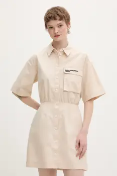 Karl Lagerfeld Jeans rochie tip camasa din bumbac imagine