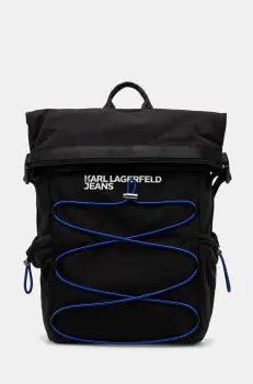 Karl Lagerfeld Jeans rucsac barbati, culoarea negru, mare, cu imprimeu, A2M30114 imagine