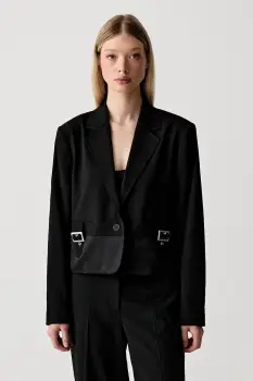 Karl Lagerfeld Jeans sacou cu un singur rand de nasturi pentru femei imagine