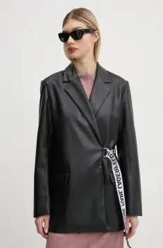 Karl Lagerfeld Jeans sacou culoarea negru, un singur rand de nasturi, uni, A1W14040 imagine