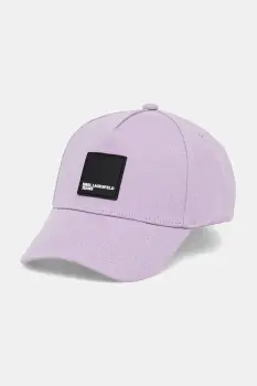 Karl Lagerfeld Jeans sapca de baseball din bumbac culoarea bej, cu imprimeu, A1W33002 imagine