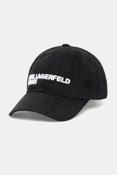 Karl Lagerfeld Jeans sapca de baseball din denim culoarea negru, cu imprimeu, A3M33102 imagine
