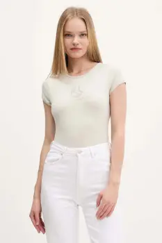 Karl Lagerfeld Jeans tricou culoarea bej, A4W17018 imagine