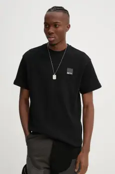 Karl Lagerfeld Jeans tricou din bumbac barbati, culoarea negru, cu imprimeu, A1M17049 imagine