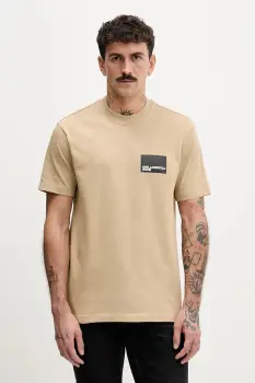 Karl Lagerfeld Jeans tricou din bumbac cu imprimeu, A1M17001 imagine