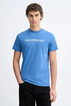 Karl Lagerfeld Jeans tricou din bumbac cu imprimeu, B1M17063 imagine