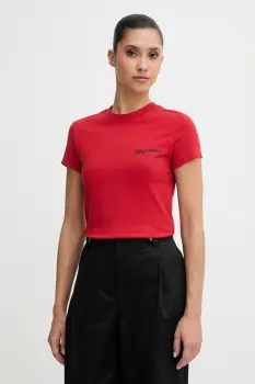 Karl Lagerfeld Jeans tricou din bumbac culoarea alb, A1W17004 imagine