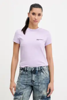 Karl Lagerfeld Jeans tricou din bumbac culoarea alb, A1W17004 imagine