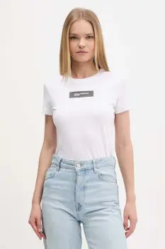 Karl Lagerfeld Jeans tricou din bumbac culoarea alb, A4W17002 imagine
