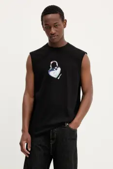 Karl Lagerfeld Jeans tricou din bumbac culoarea negru, A3M17026 imagine