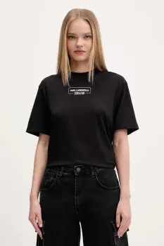 Karl Lagerfeld Jeans tricou din bumbac culoarea negru, A4W17003 imagine