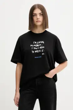 Karl Lagerfeld Jeans tricou din bumbac culoarea negru, A4W17009 imagine