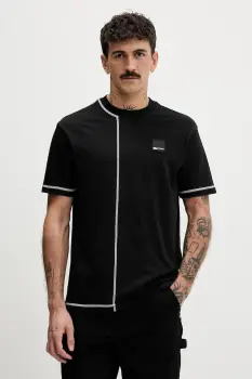 Karl Lagerfeld Jeans tricou din bumbac culoarea negru, cu imprimeu, B1M17068 imagine