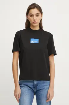 Karl Lagerfeld Jeans tricou din bumbac femei, culoarea negru, A1W17006 imagine