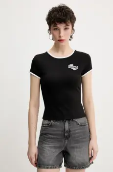 Karl Lagerfeld Jeans tricou femei, culoarea negru, A2W17098 imagine