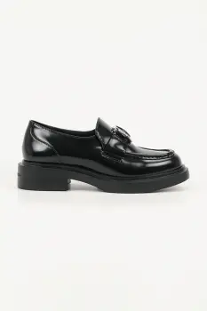 Karl Lagerfeld mocasini de piele MACIE culoarea negru, cu platforma, KL41217 imagine