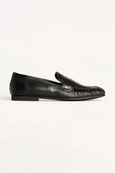 Karl Lagerfeld mocasini din piele intoarsa ELEIA Loafer culoarea negru, cu toc plat, KL41121 imagine