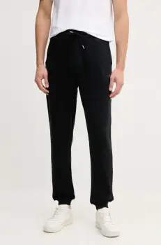 Karl Lagerfeld pantaloni de trening barbati, culoarea negru, neted, A1M44014 imagine