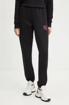 Karl Lagerfeld pantaloni de trening culoarea negru, cu imprimeu, 246W1012 imagine