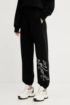 Karl Lagerfeld pantaloni de trening culoarea negru, cu imprimeu, A3W10009 imagine