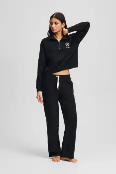 Karl Lagerfeld pantaloni de trening din bumbac culoarea negru, cu imprimeu, A3W44009 imagine