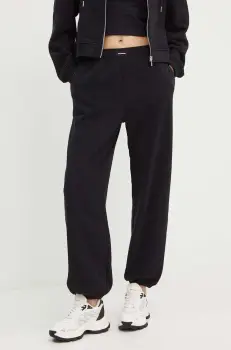 Karl Lagerfeld pantaloni de trening din bumbac culoarea negru, neted, 245W2113 imagine
