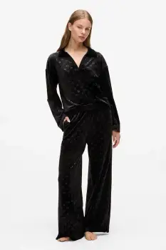 Karl Lagerfeld pantaloni de trening din bumbac culoarea negru, uni, A4W44008 imagine