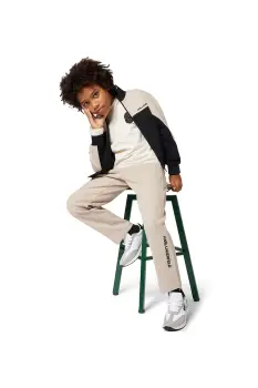Karl Lagerfeld pantaloni de trening pentru copii culoarea bej, cu imprimeu, Z30633 imagine