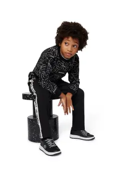 Karl Lagerfeld pantaloni de trening pentru copii culoarea negru, cu imprimeu, Z30628 imagine