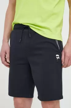 Karl Lagerfeld pantaloni scurti barbati, culoarea albastru marin imagine