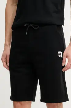 Karl Lagerfeld pantaloni scurti barbati, culoarea negru, 552900.705014 imagine
