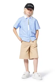 Karl Lagerfeld pantaloni scurti copii culoarea bej, talie reglabila, Z30566 imagine