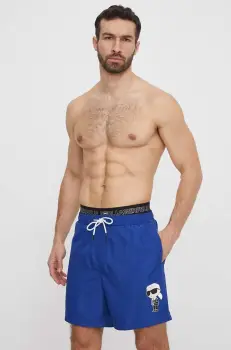 Karl Lagerfeld pantaloni scurti de baie culoarea albastru marin imagine