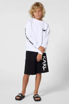 Karl Lagerfeld pantaloni scurti de trening pentru copii, din bumbac imagine