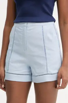 Karl Lagerfeld pantaloni scurti pentru femei,cu amestec de in imagine