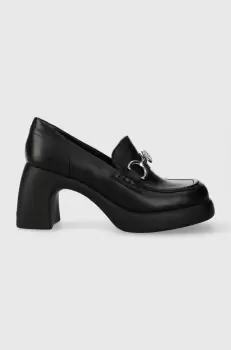 Karl Lagerfeld pantofi de piele ASTRAGON culoarea negru, cu toc drept, KL33830 imagine