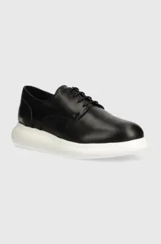 Karl Lagerfeld pantofi de piele GRANBY barbati, culoarea negru, KL22330 imagine