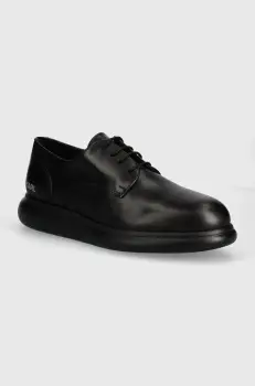 Karl Lagerfeld pantofi de piele GRANBY barbati, culoarea negru, KL22330 imagine