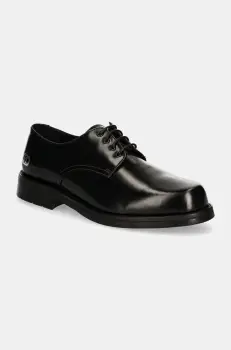 Karl Lagerfeld pantofi de piele KRAFTMAN barbati, culoarea negru, KL11424 imagine