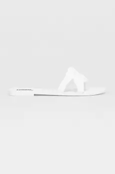 Karl Lagerfeld Papuci femei, culoarea alb imagine