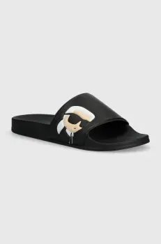 Karl Lagerfeld papuci KONDO barbati, culoarea negru, KL70005N imagine