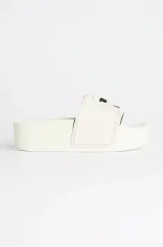 Karl Lagerfeld papuci KONDO MAXI femei, culoarea alb, cu platforma, KL80805A imagine