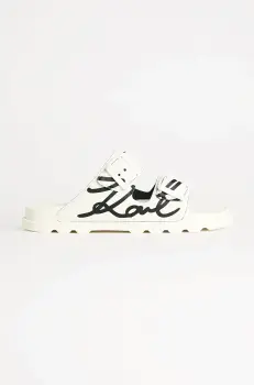 Karl Lagerfeld papuci KONDO TRED femei, culoarea alb, KL80972 imagine