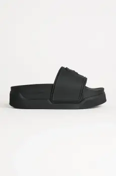Karl Lagerfeld papuci KONDOMINIUM femei, culoarea negru, cu platforma, KL88819 imagine